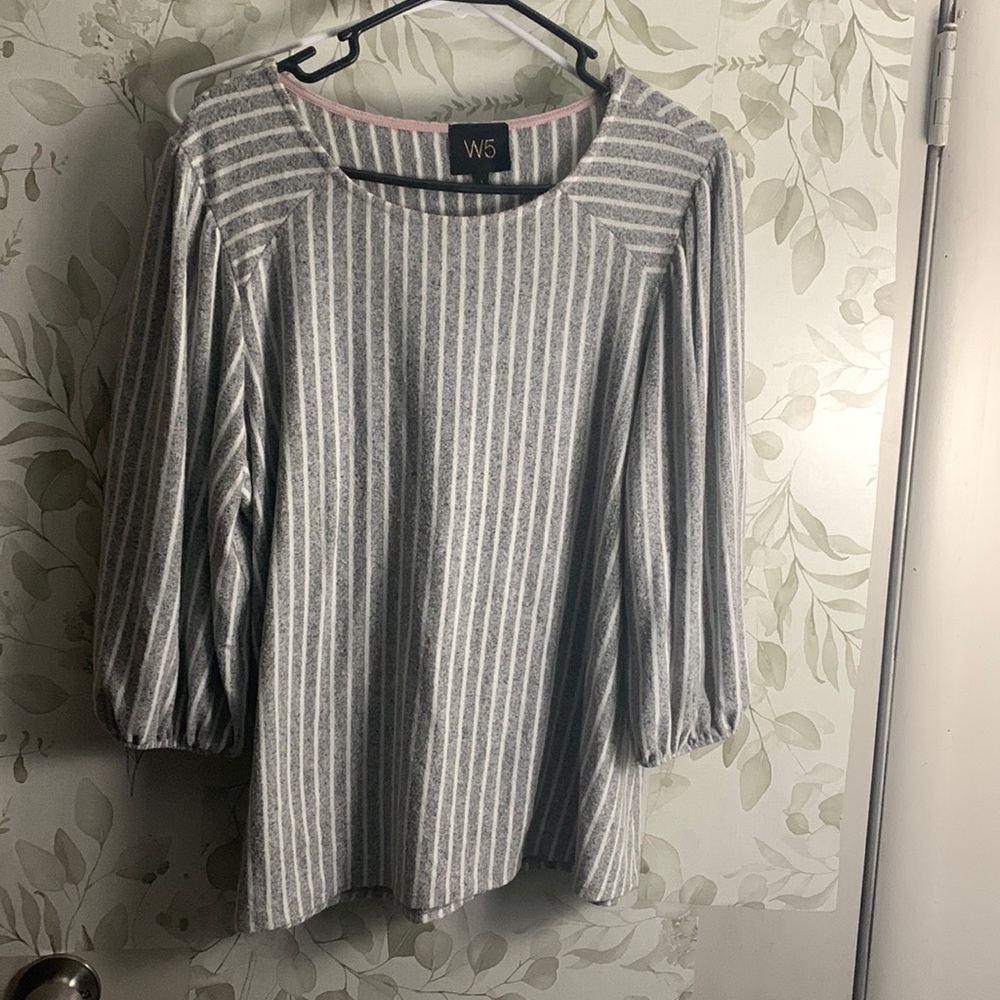 Anthropologie W5 Striped Blouse Size Large